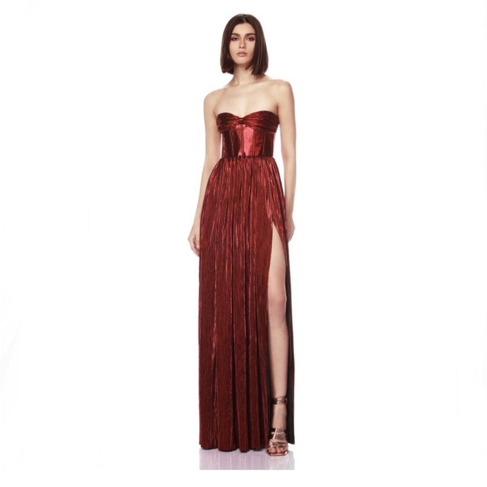 Bronx & Banco Florence Red Metallic Gown